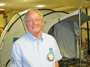 Keith Koke of Chatham is the local ambassador for ShelterBox, an international program that provides emergency shelter and some equipment to those who are victims of a disaster, such as a hurricane or typhoon. Koke said Monday he's waiting to hear from ShelterBox in regard to the typhoon that is slamming the Philippines. So far, 20 people are dead and about a million people have been evacuated. QMI Agency file photo