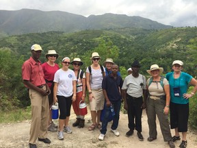 Rayjon awareness trip-goers hike through the hilly Haitian terrain during their visit to the country in November. The group got a chance both to see firsthand the work that the Sarnia-Lambton based NGO assists with in the country, and also got a chance to absorb some of the local culture.
submitted photo for SARNIA THIS WEEK/QMI AGENCY