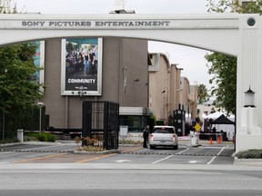 An entrance gate to Sony Pictures Entertainment at the Sony Pictures lot is pictured in Culver City, Calif., in this April 14, 2013 file photo. REUTERS/Fred Prouser/Files
