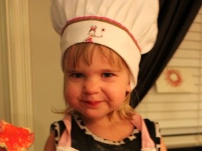 Olivia Shufelt with some delicious Christmas cookies.