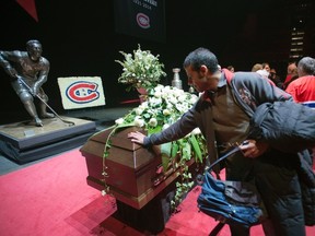 Jean Beliveau's visitation took place on Monday in Montreal. (QMI Agency)