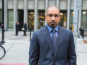 Mandip Sandhu leaves the courthouse at 361 University Ave. in Toronto on Tuesday, December 9, 2014. (Ernest Doroszuk/Toronto Sun)