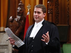 House of Commons Speaker Andrew Scheer presides over Question Period in the House of Commons on Parliament Hill in Ottawa June 3, 2014. REUTERS/Chris Wattie