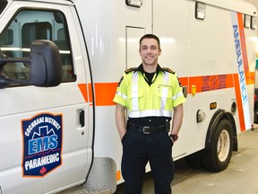 Local paramedic Bryan Kydd won the 2014 EMS employee of the year award from among 80 potential candidates in the region. He collected his away in November at the banquet held in Timmins.