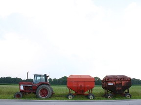 tractor with wagons