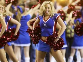 The Buffalo Jills cheerleaders perform during halftime of last years game in Toronto. (Jack Boland, QMI Agency)