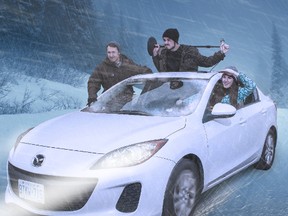 Toronto-based comedians Michael Flamank, Andrew Barr and Michelle Christine, pictured here, drive their Weather Permitting Comedy Tour into Sarnia Jan. 2. Barr, who graduated from Sarnia's St. Patrick's Catholic High School, has been a featured performer at the North By Northeast festival for the last two years. SUBMITTED PHOTO