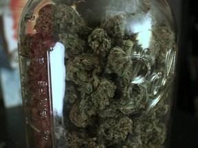mason jar of marijuana