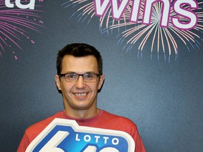 Derek Hulley was on his way to do some Christmas shopping when he discovered he’d won $9 million on his Lotto 6/49 ticket for the December 3 draw. (Supplied Photo)