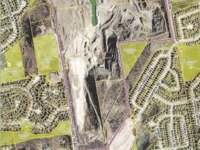 An aerial view of the Byron gravel pit