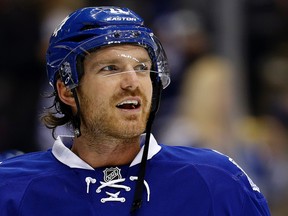 Maple Leafs forward David Clarkson appreciates the long time at home, but sees the advantages of being on the road as well. (CRAIG ROBERTSON/Toronto Sun)