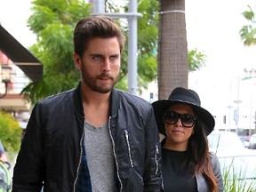 Kourtney Kardashian and Scott Disick are seen leaving Nate 'n Al delicatessen after having lunch together on Dec. 6, 2014. (Michael Wright/WENN.com)