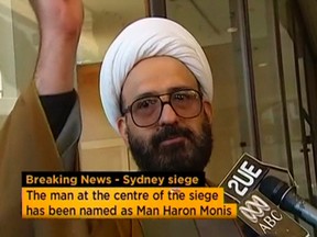 Iranian refugee Man Haron Monis speaks in this still image taken from undated file footage. (REUTERS/ABC via Reuters TV)
