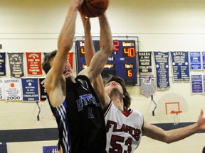 Derek Smitjes has been a tower of power at both ends of the basketball court for the Mitchell District High School (MDHS) senior boys basketball team. ANDY BADER/MITCHELL ADVOCATE FILE