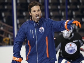 Dallas Eakins, who was fired as head coach of the Edmonton Oilers on Dec. 15, 2014. (IAN KUCERAK/QMI Agency files)