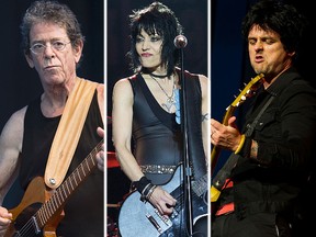 (L-R) Lou Reed, Joan Jett and Billie Joe Armstrong of Green Day. (WENN/QMI file photos)
