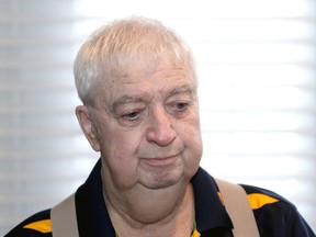 Buffalo Sabres legendary play-by-play man Rick Jeanneret talks about his battle with throat cancer from his Niagara Falls home on December 10, 2014. (Mike DiBattista/Niagara Falls Review/QMI Agency)