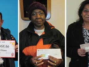 Samon Muk, Naomi Attley and Elodie Budden will be having a happy Christmas after cashing in thanks to OLG. SUBMITTED IMAGES