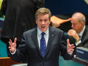 Mayor John Tory in City Hall council chambers in Toronto on Thursday, December 11, 2014. (Ernest Doroszuk/Toronto Sun)