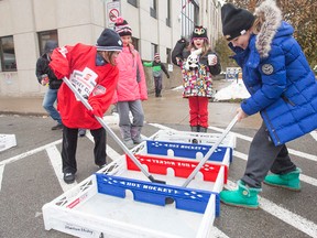 Rogers Hometown Hockey took over the downtown streets in St. Catharines Dec. 13-14. Fans lined up for autographs with favourite players, games and a cheers contest. (Bob Tymczyszyn/QMI Agency)
