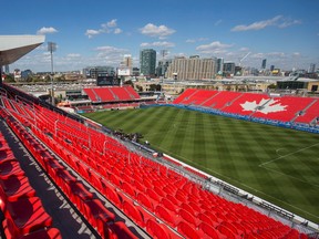 BMO Field before the renovation groundbreaking ceremony on September 23, 2014. (Ernest Doroszuk/Toronto Sun/QMI Agency)