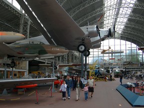 Belgium’s military museum in Brussels has a vast aviation hall filled with WWI biplanes, WWII aircraft, and even a Soviet MiG fighter. (Rick Steves)