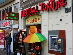 Torture museums, like this one in Amsterdam, attract tourists willing to pay to see tawdry exhibits on mutilation through the ages. (Rick Steves)