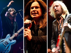 (L-R) Dave Grohl, Ozzy Osbourne and Tom Petty. (QMI file photos)