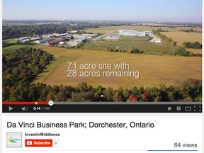 This view from a video of Da Vinci Business Park in Dorchester is paying off for Invest In Middlesex.