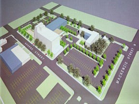 An artist's rendition of the proposed Sarnia General Health Campus layout. TYLER KULA/ THE OBSERVER/ QMI AGENCY