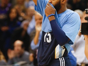 Former Raptors star Vince Carter shed a tear when he was honoured by the team in November. (Stan Behal/Toronto Sun)
