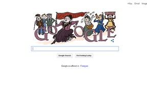 Henrietta Edwards honoured with Google doodle. (Website Screenshot)