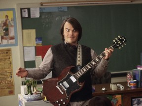 Jack Black in the film version of "School of Rock."