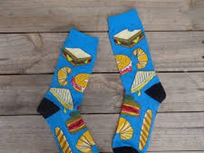 Socks with sandwiches on them, via http://www.sixthings.com.au/.