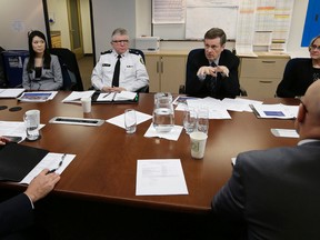 Mayor John Tory meets with the Road Closure Co-ordination Working Group  in Toronto on Dec. 19, 2014. (Craig Robertson/Toronto Sun)