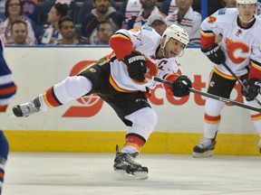 Flames defenceman Mark Giordano, according to CBS.Sportsline's computer, is the top fantasy player in the NHL over the first three months. (AFP)