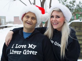 Amber Alain donated 70% of her liver to her ailing great uncle Christopher Dyke. Here they are shown together on Dec. 16, 2014. 
Errol McGihon/Ottawa Sun/QMI Agency