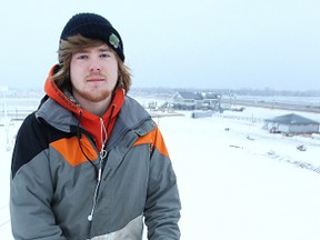 Cole Lindblom of Adrenaline Adventures stands atop the snow tubing hill at their facility on Caron Road in Headingley, Man., on Fri., Dec. 19, 2014. The company also opened a terrain park for skiers and snowboarders this season.