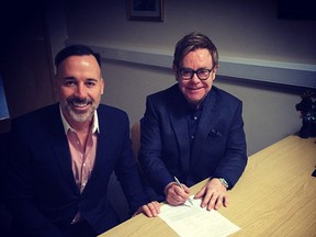 Elton John and David Furnish. (Instagram.com)