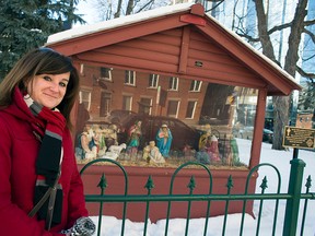 Victoria White, stands in front of the nativity scene in front of St. Patrick's Basilica on Kent Street. Her family donated the nativity scene to the church.
DANI-ELLE- DUBE/Ottawa Sun/QMI AGENCY
