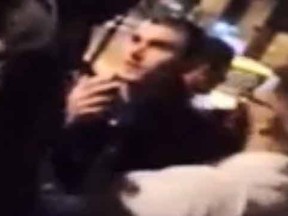 A screen grab shows Chad Kelly allegedly brawling with and threatening bouncers in Buffalo.