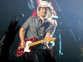 American country music star Brad Paisley thrills the sold-out crowd during his concert at the Rogers K-Rock Centre on Nov. 15. (Julia McKay/The Whig-Standard(