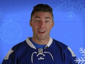 Maple Leafs' Joffrey Lupul in the team's Jingle Bell Rock video. (Screengrab)