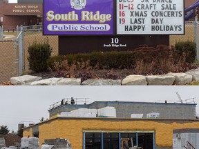 Work continues last Thursday afternoon on South Ridge Public School's new gymnasium and four new classrooms. CHRIS ABBOTT/TILLSONBURG NEWS