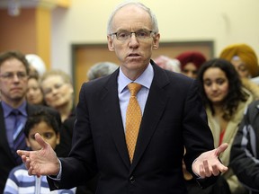 Manitoba NDP leadership candidate Steve Ashton announces his candidacy for the party leadership. (Brian Donogh/Winnipeg Sun)