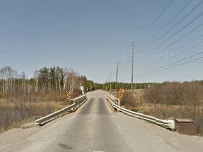 Google Maps
The bridge on Kalmo Road in Val Caron.