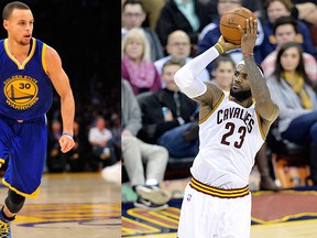 Steph Curry and LeBron James are leading the NBA All-Star voting. (REUTERS)