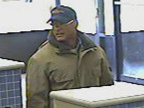The suspected Vaulter Bandit is seen in surveillance footage. (Toronto Police photo)