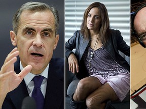 Former Bank of Canada governor Mark Carney, singer Chantal Kreviazuk and hockey broadcaster Bob Cole are three of the 95 new Order of Canada recipients. (REUTERS/QMI Agency file photos)