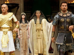 Joel Edgerton, left, and Christian Bale, right, star in "Exodus: Gods and Kings."